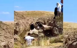 Denizli Çivril’de Kaçak Kazıda Lahit Bulundu